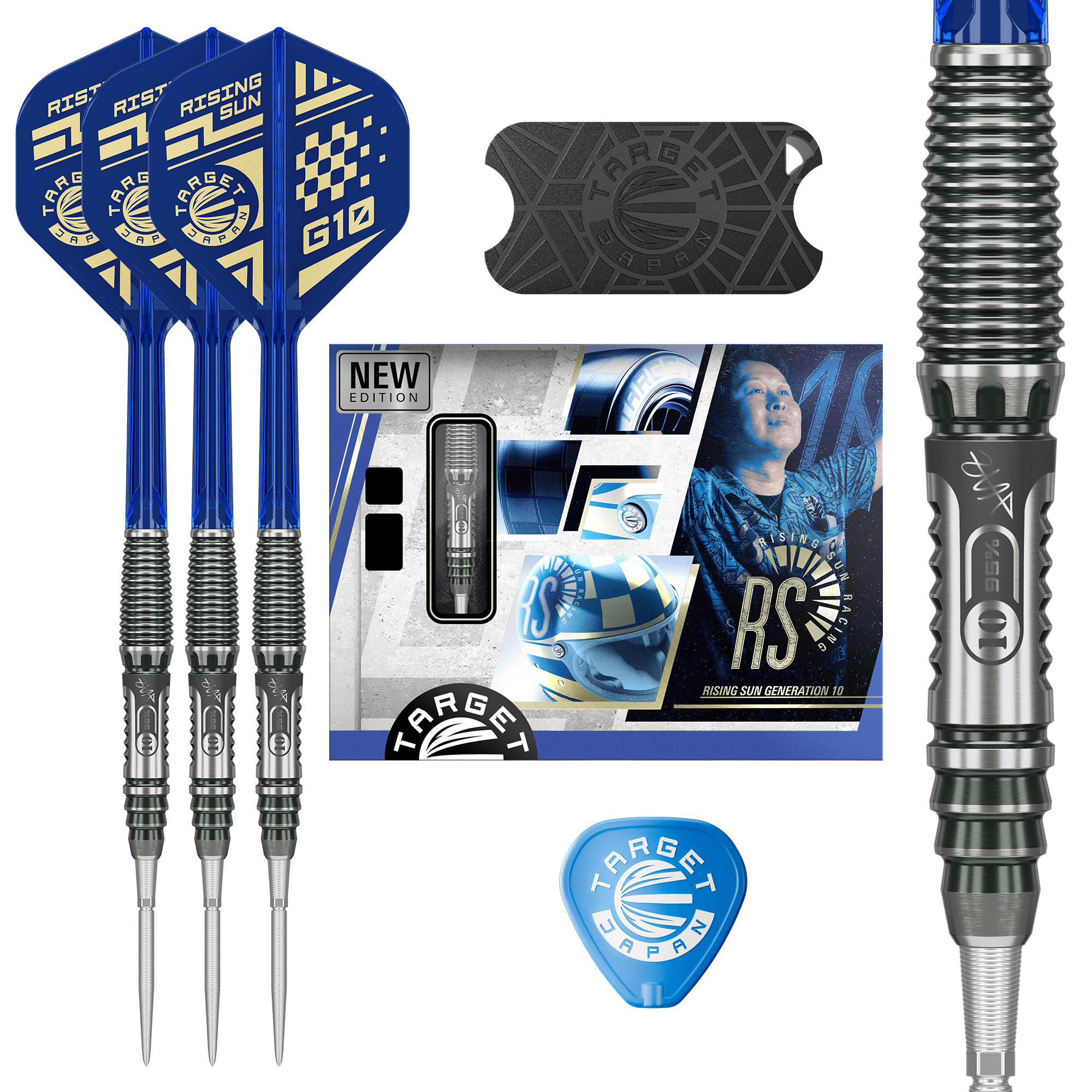 Target Japan Haruki Muramatsu Rising Sun Gen 10.5 Swiss Point Steeldarts Packungsinhalt