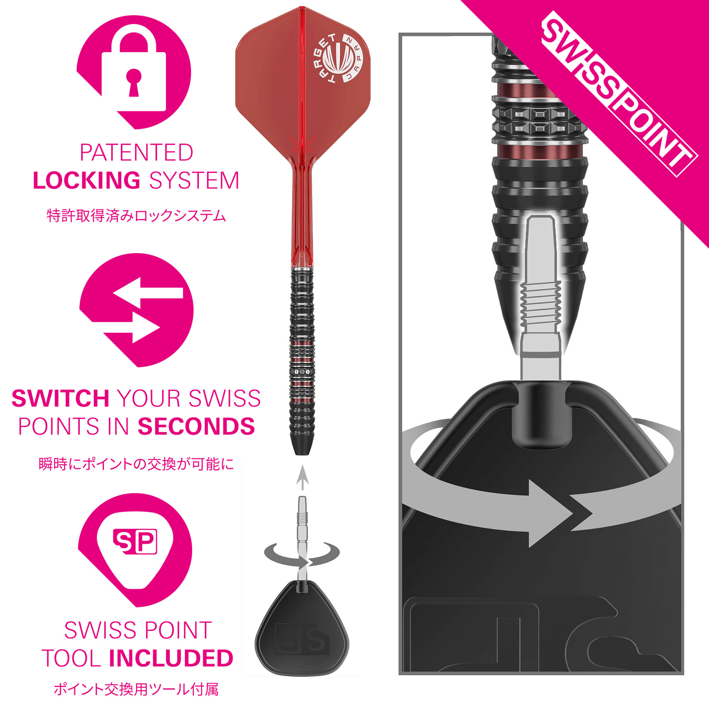 Target Japan Kosuzu Iwao Prime Series Diamond Gen 4 Steeldarts Details Swiss Point