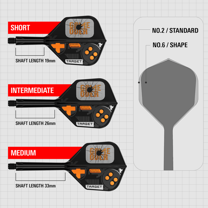 Target K-Flex Game Over NO2 Maße Shaft