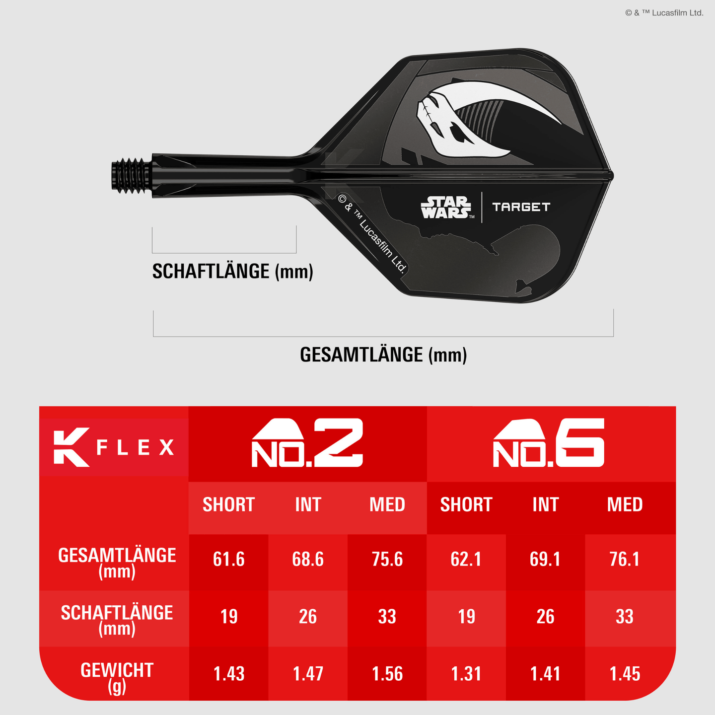 Target K-Flex Mandalorian NO2 (6 Stück) Details Größen