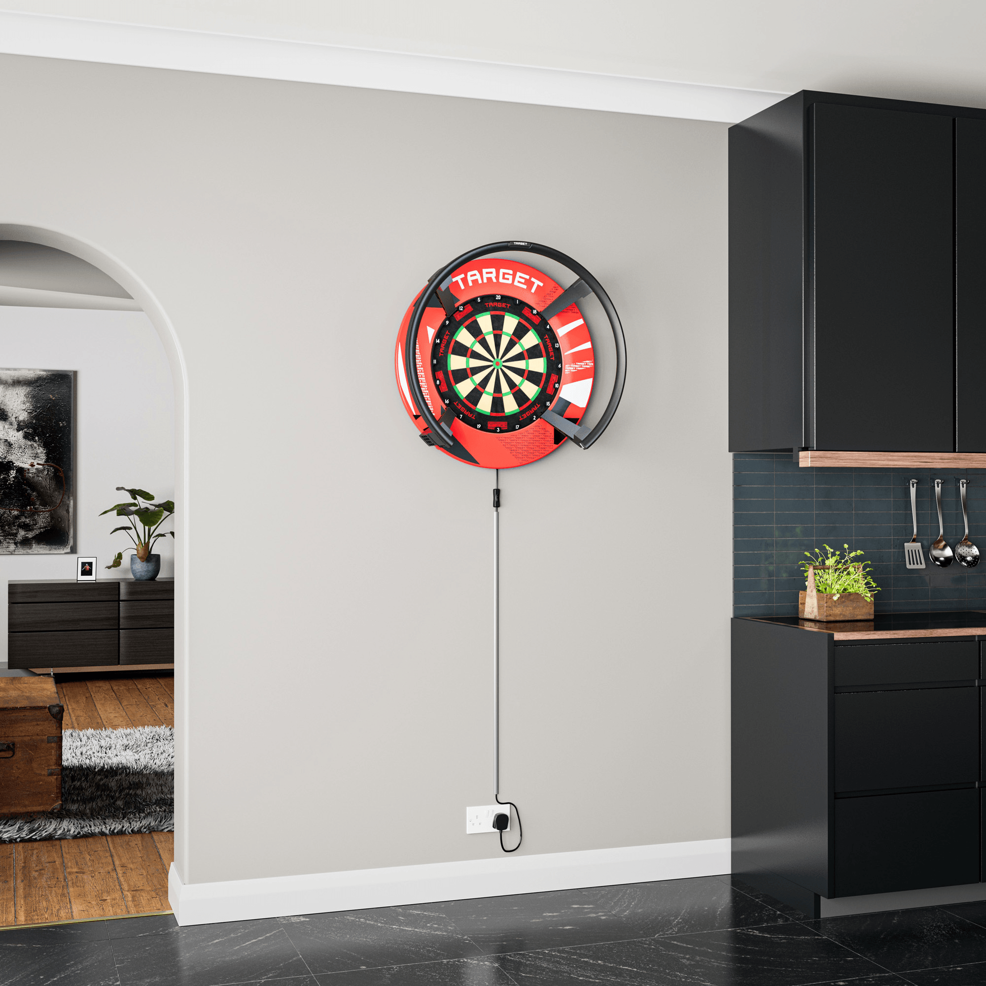 Target Notched Surround - Rot gemustert Anwendungsbeispiel