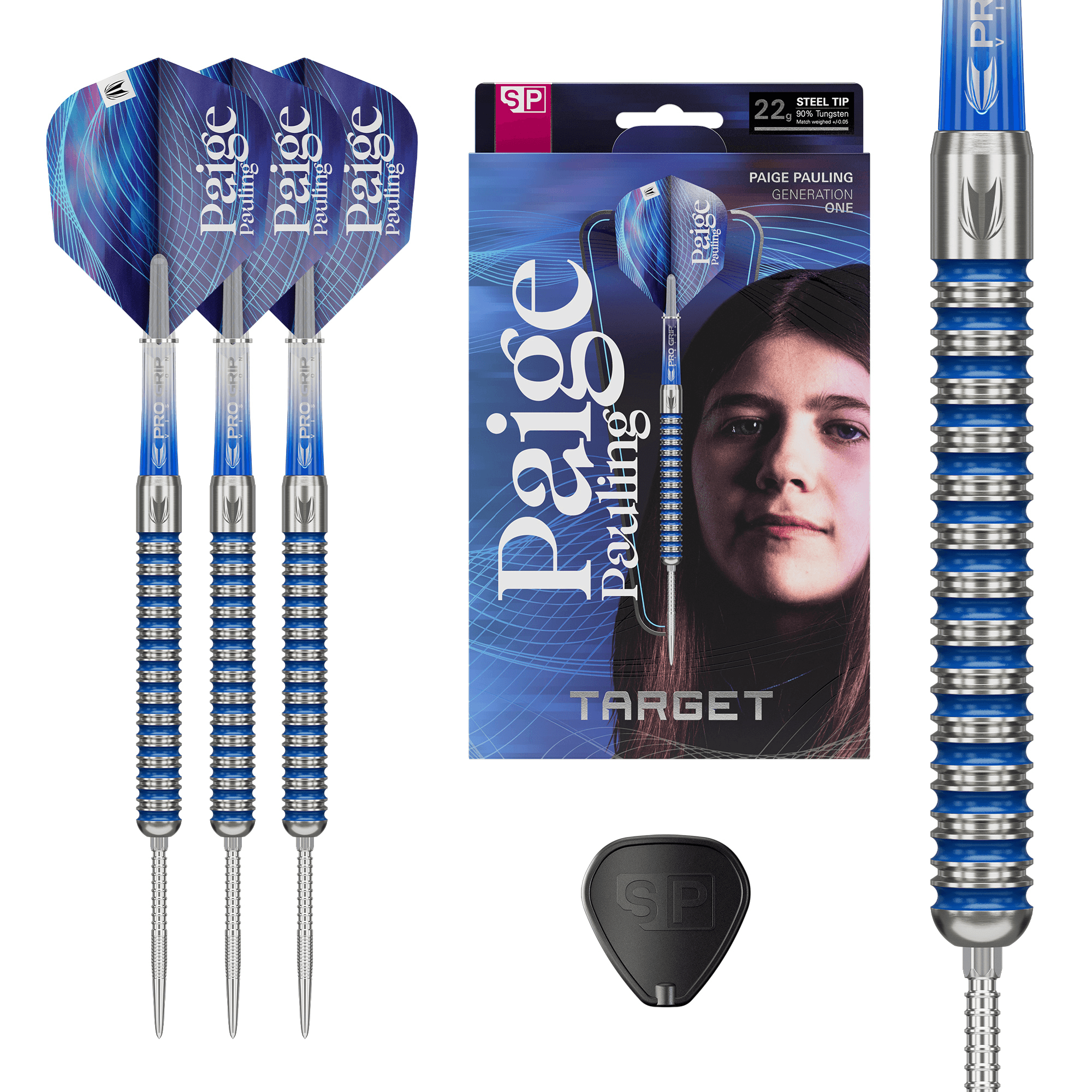 Target Paige Pauling Swiss Point Steeldarts Packungsinhalt
