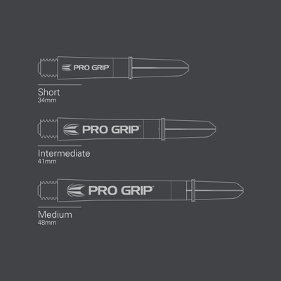 Target Pro Grip Spin Shafts - Transparent (9 Stück) Maße