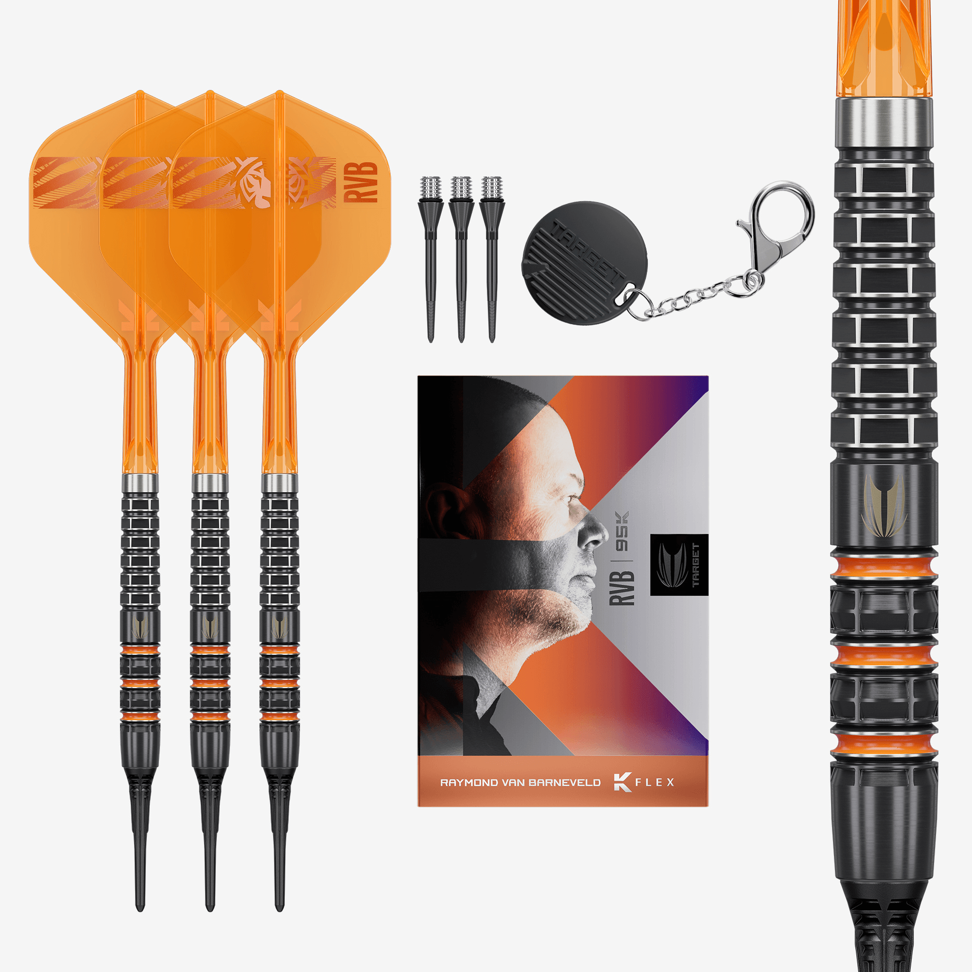 Target Raymond van Barneveld 95K Softdarts Packungsinhalt