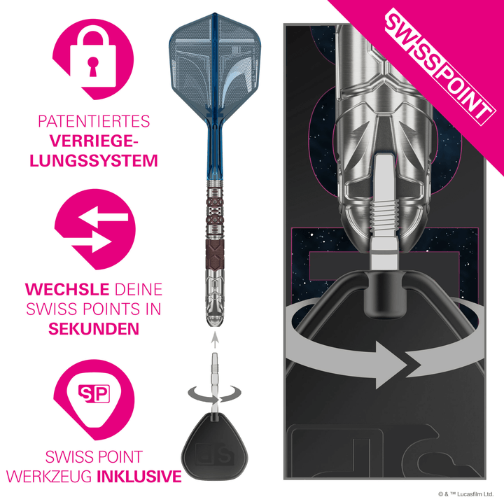 Target Star Wars Mandalorian Swiss Point Steeldarts Details Swiss Point Tool