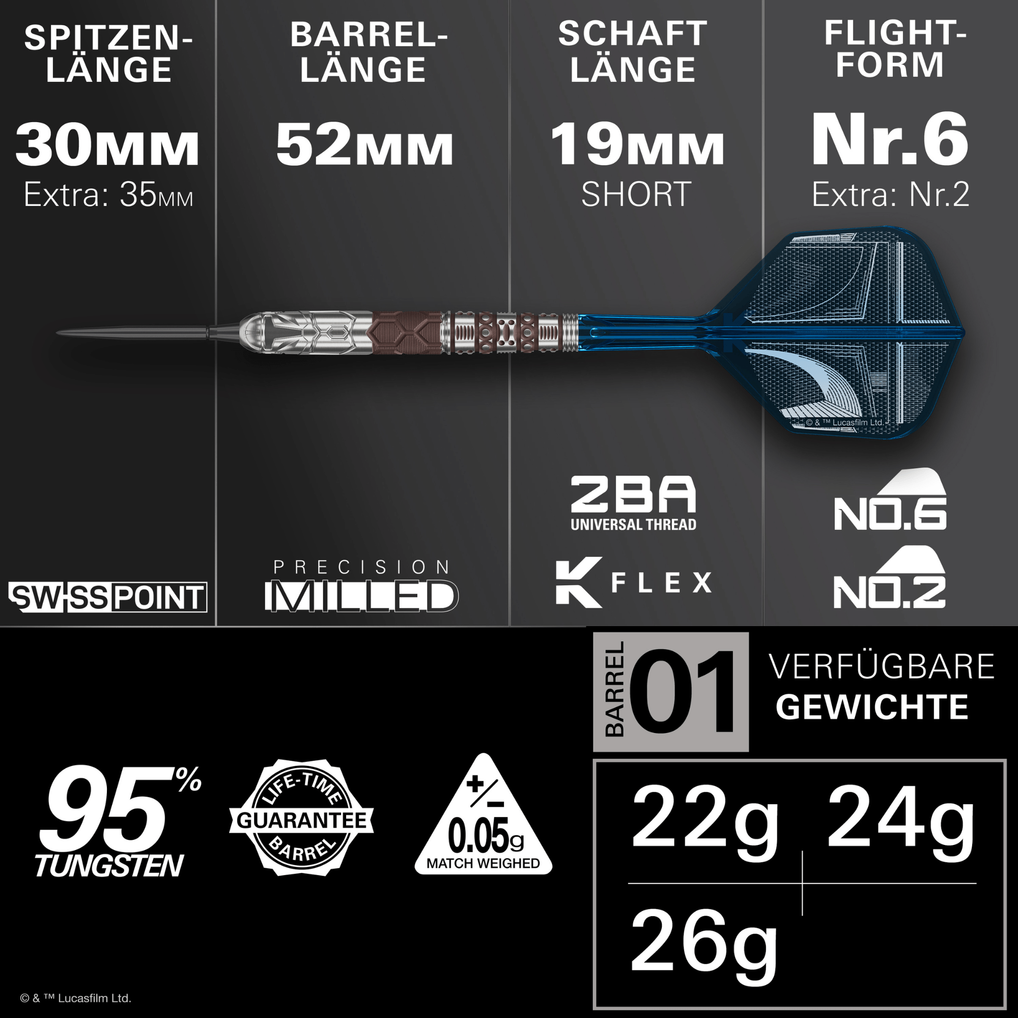 Target Star Wars Mandalorian Swiss Point Steeldarts Maße