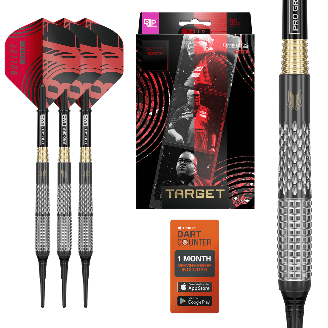 Target Stephen Bunting GEN 5 Void Softdarts Lieferumfang