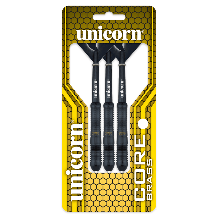 Unicorn Core Black Brass 2 Steeldarts Packung 