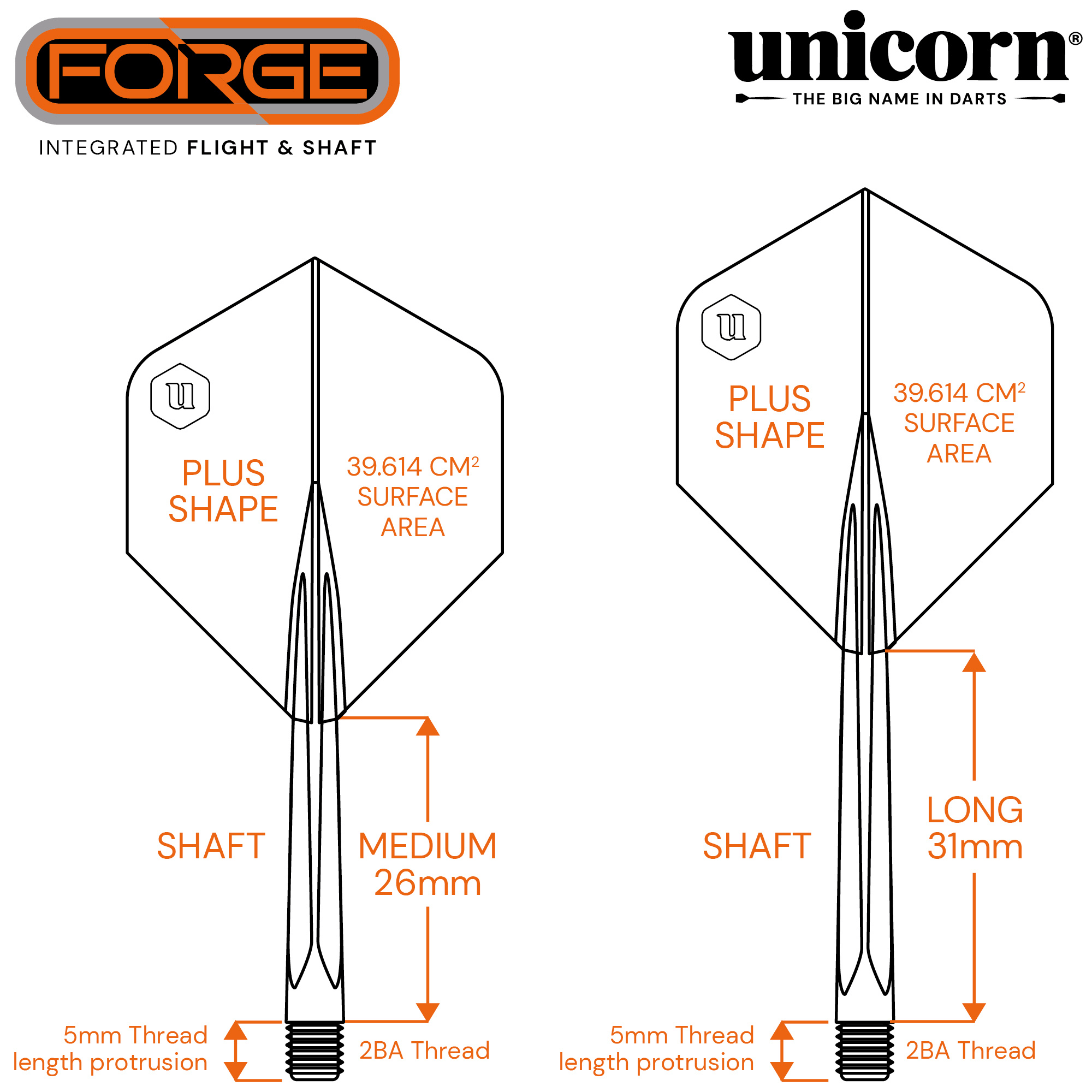 Unicorn Forge Plus Integrated Flight System Clear & Purple Maße