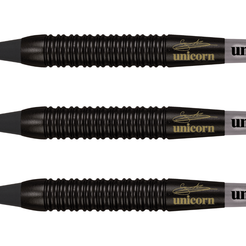 Unicorn Gary Anderson Black Brass Softdarts Detail