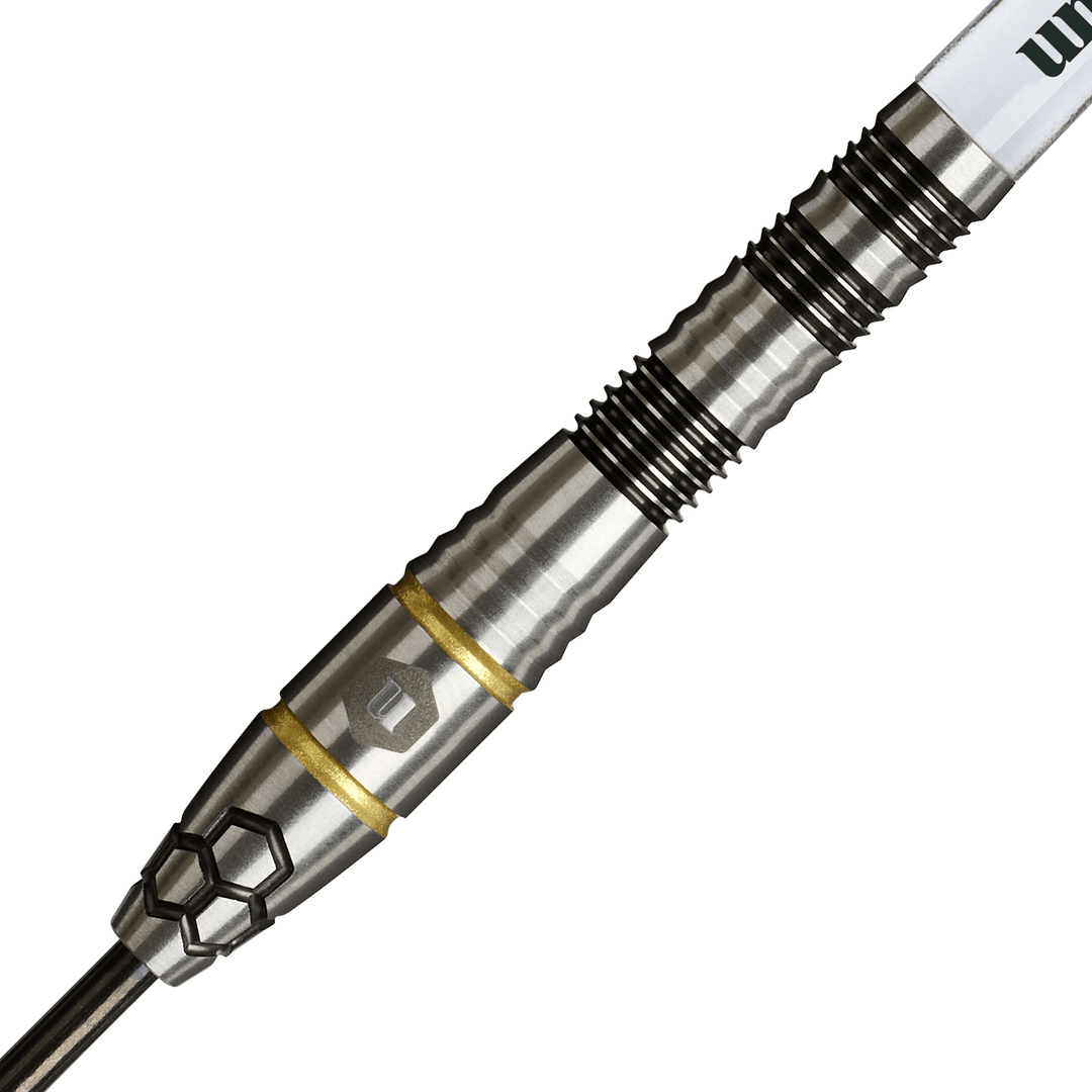 Unicorn Hexium 1 Black & Gold Steeldarts Detail Barrel