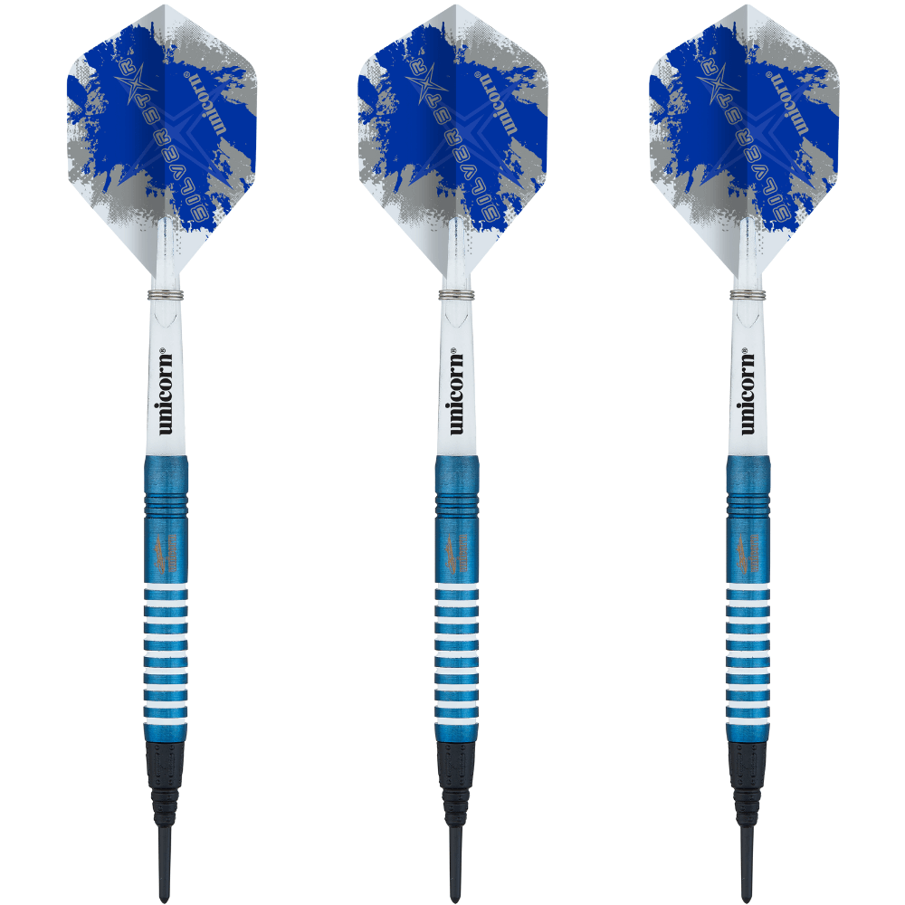 Unicorn Silverstar Blue Gary Anderson Softdarts Set - Dartgarage.at