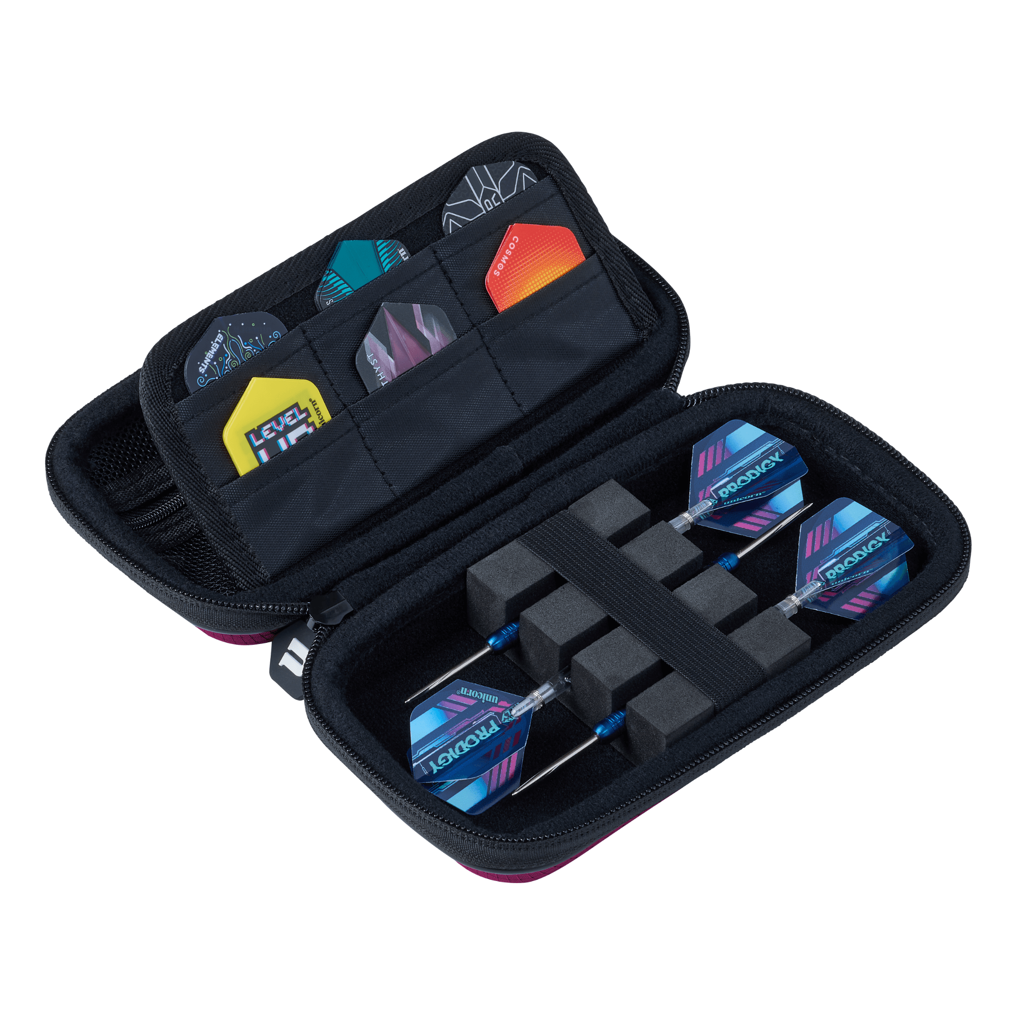 Unicorn Vanguard Dartcase Small Burgundy offen 1
