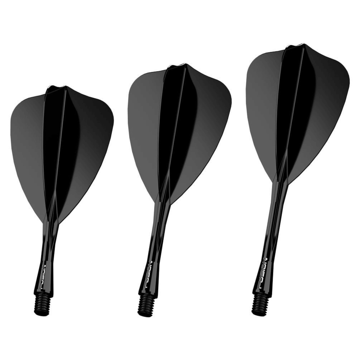Winmau Fusion Integrated Flight System Arrow Black Set