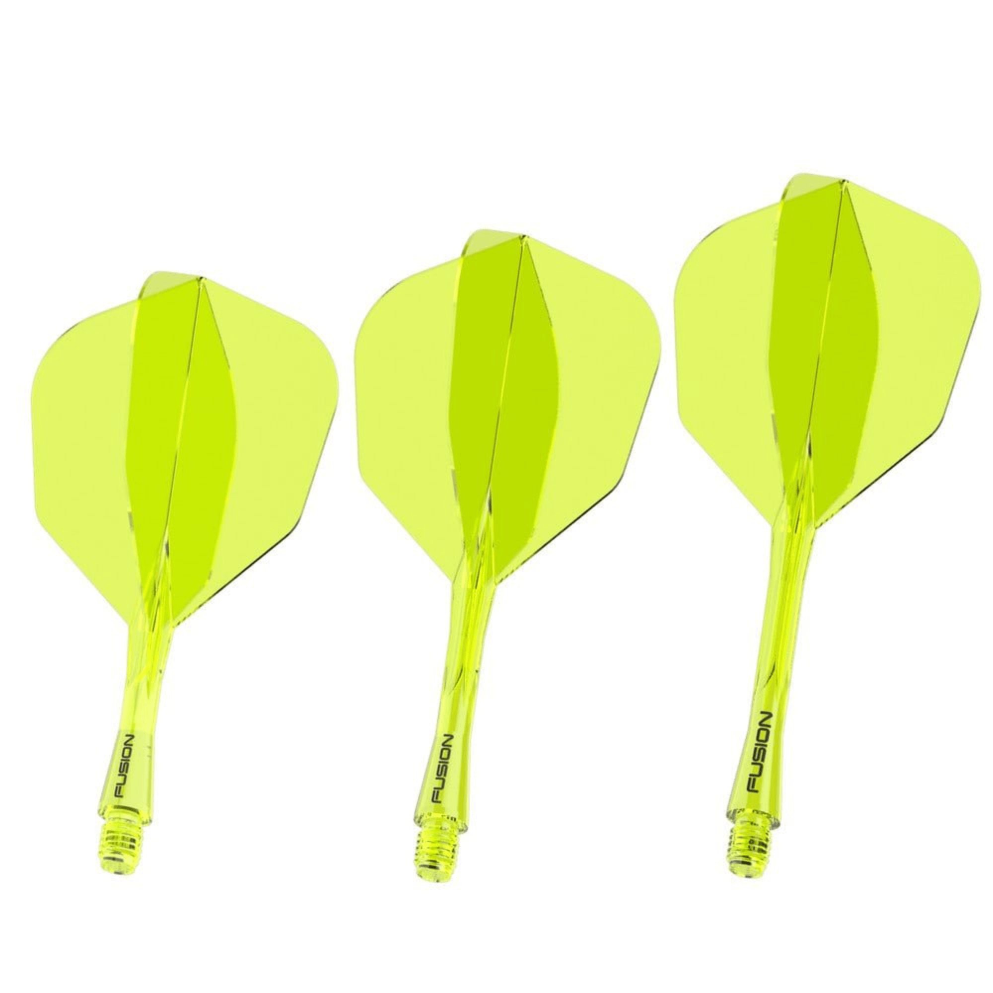 Winmau Fusion Integrated Flight System Small Neon Yellow Set