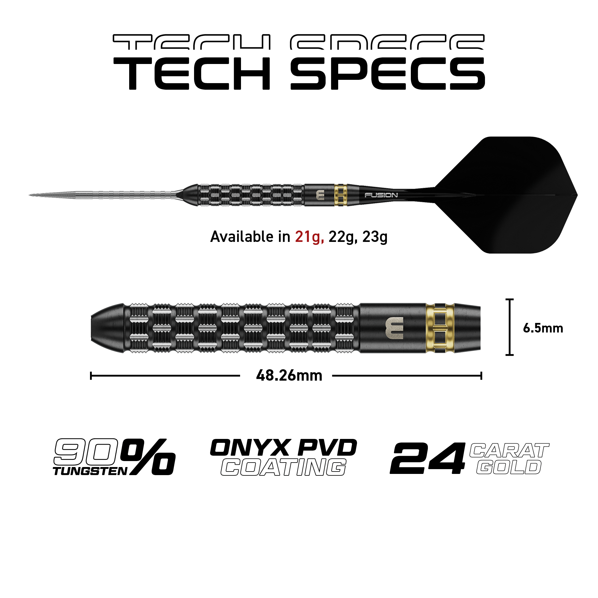 Winmau GVV TS-PRO Switch Point Steeldarts Maße 21g
