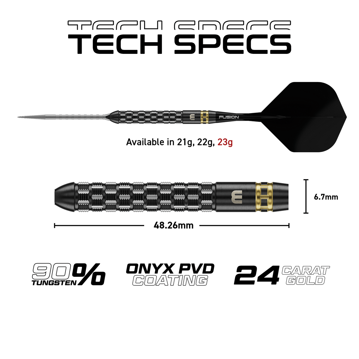 Winmau GVV TS-PRO Switch Point Steeldarts Maße 23g