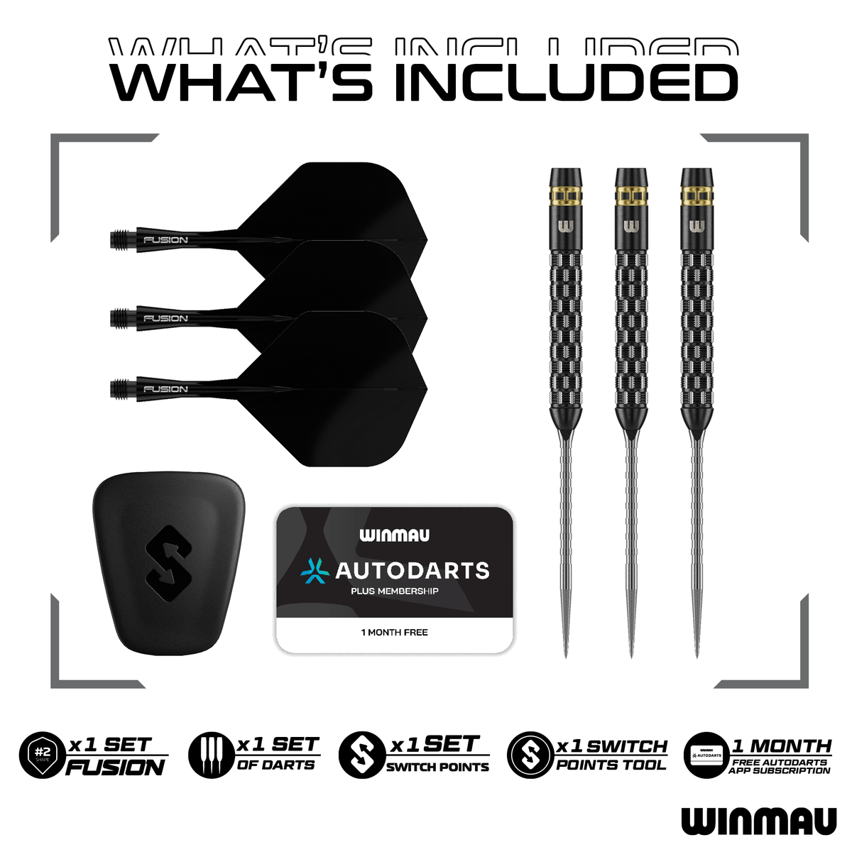 Winmau GVV TS-PRO Switch Point Steeldarts Packungsinahlt