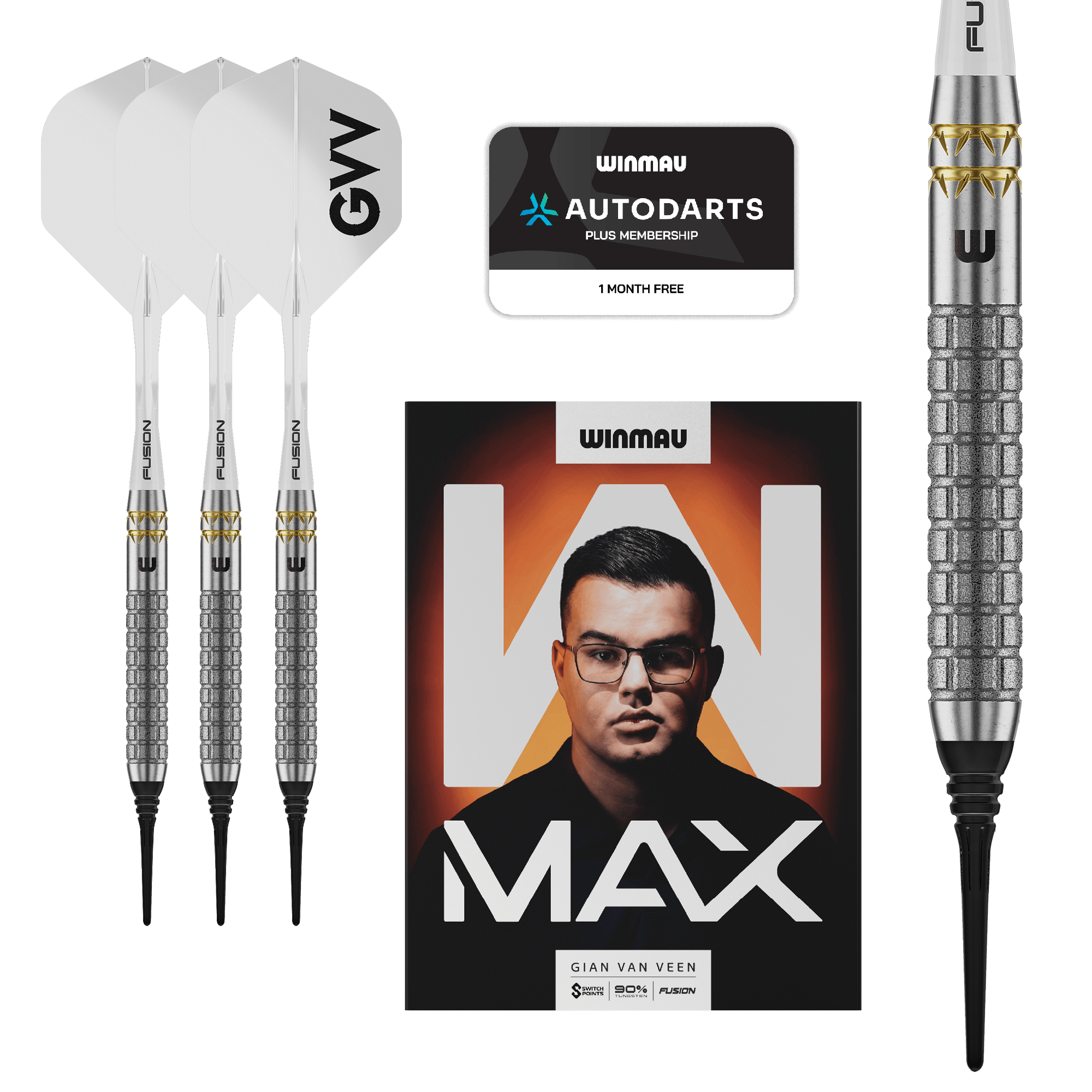Winmau GVV W-MAX Softdarts Verpackung