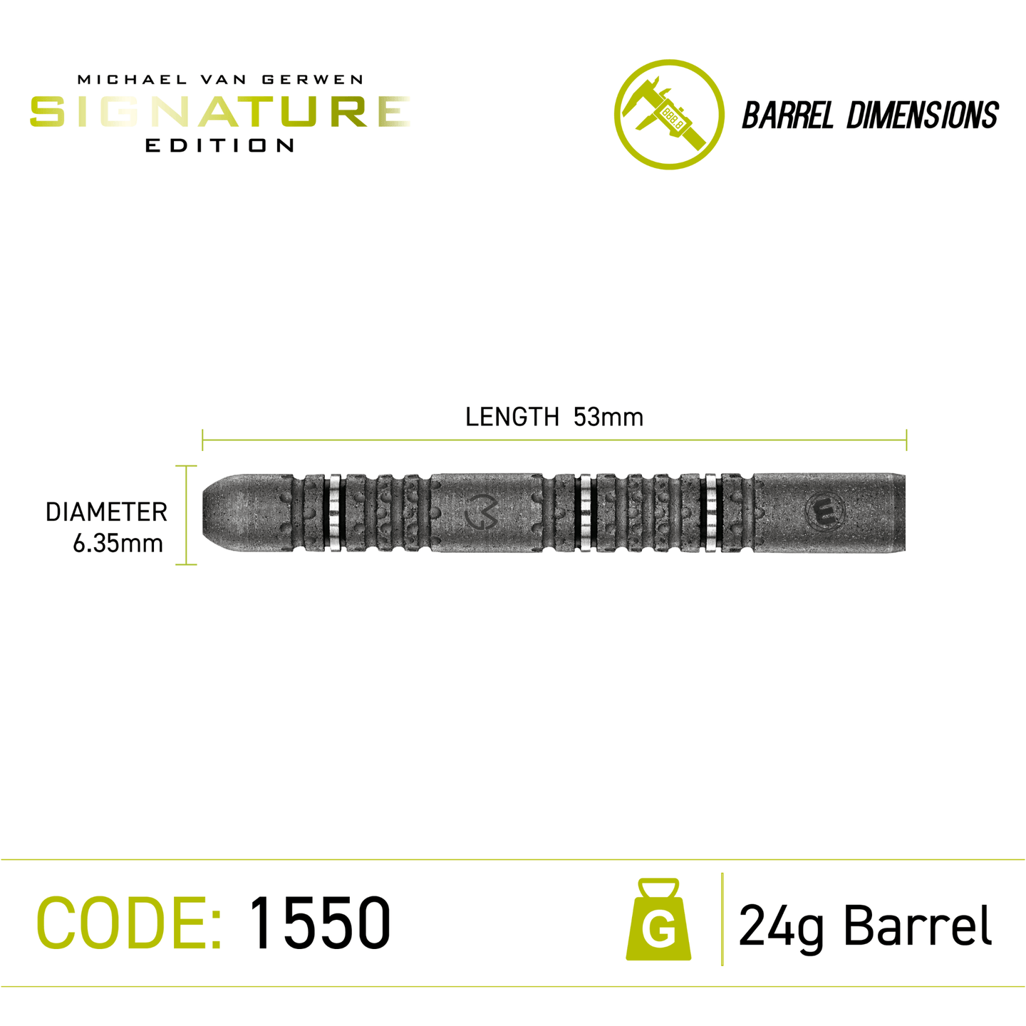 Winmau MVG Signature Edition Steeldarts Größen 24g