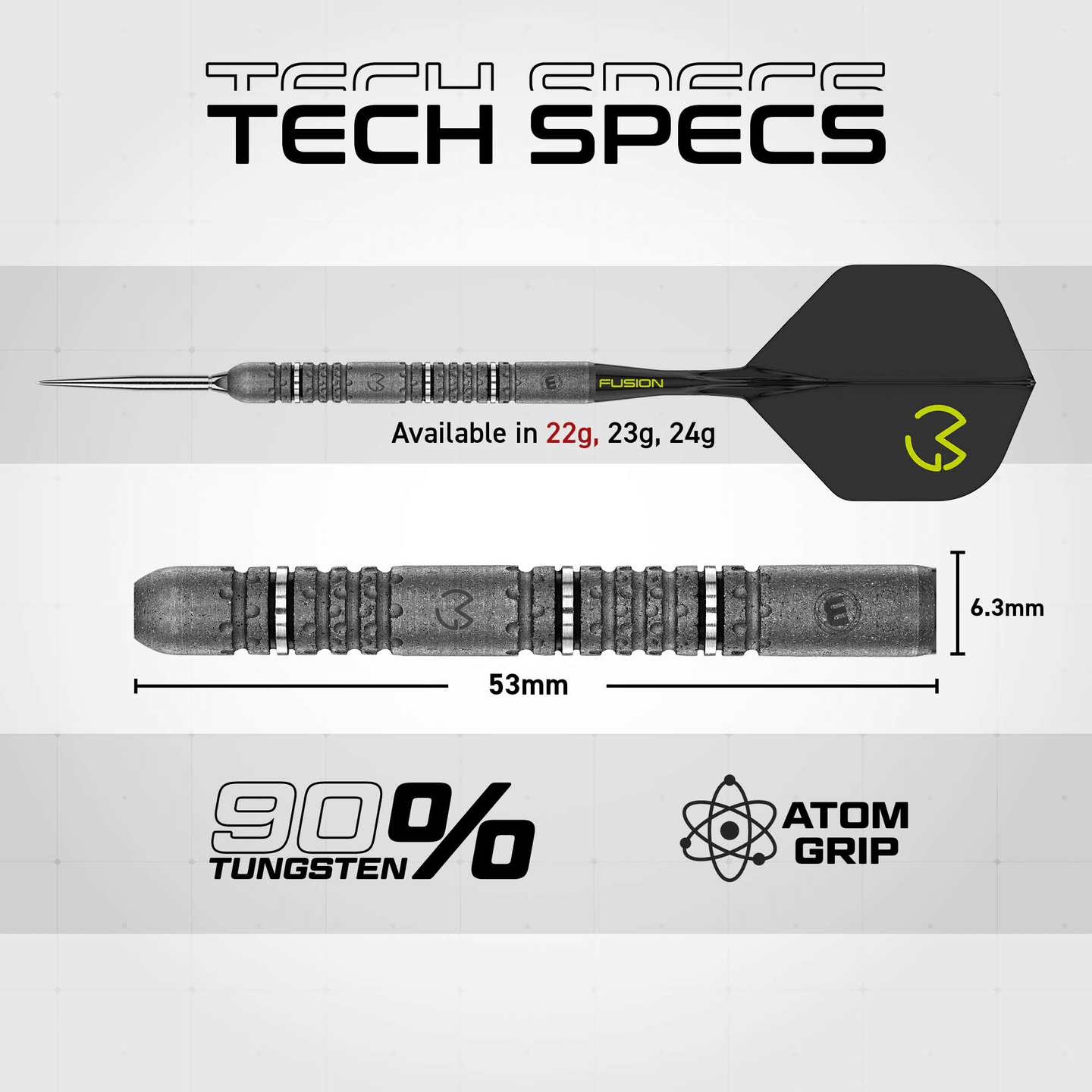 Winmau MVG Signature Edition Switch Point Steeldarts Maße 22g