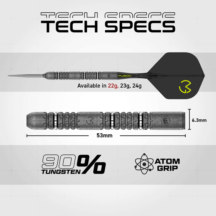 Winmau MVG Signature Edition Switch Point Steeldarts Maße 22g