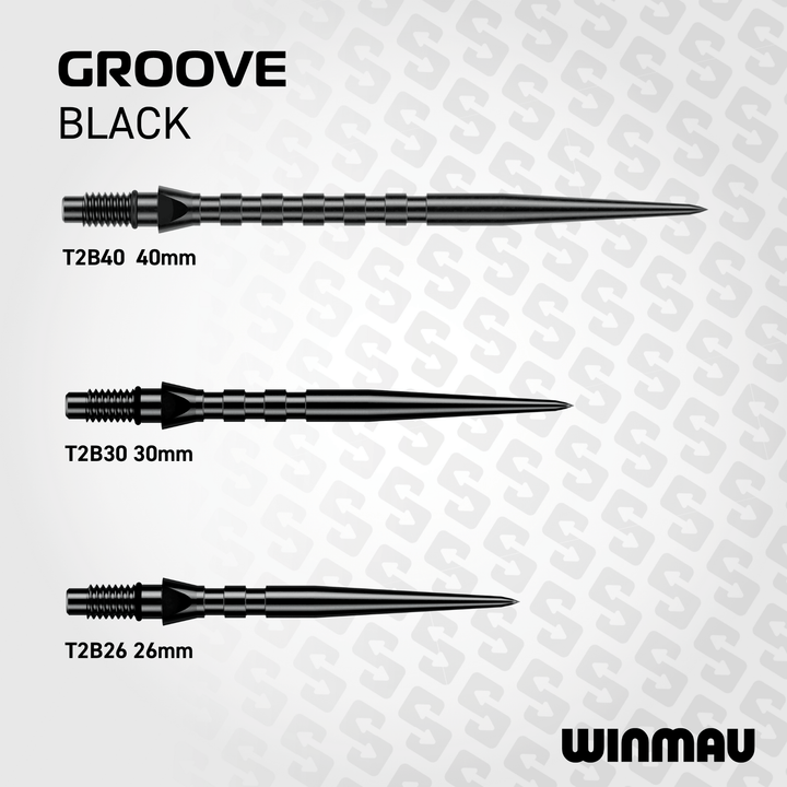 Winmau Switch Point Groove Black Spitzen Größen