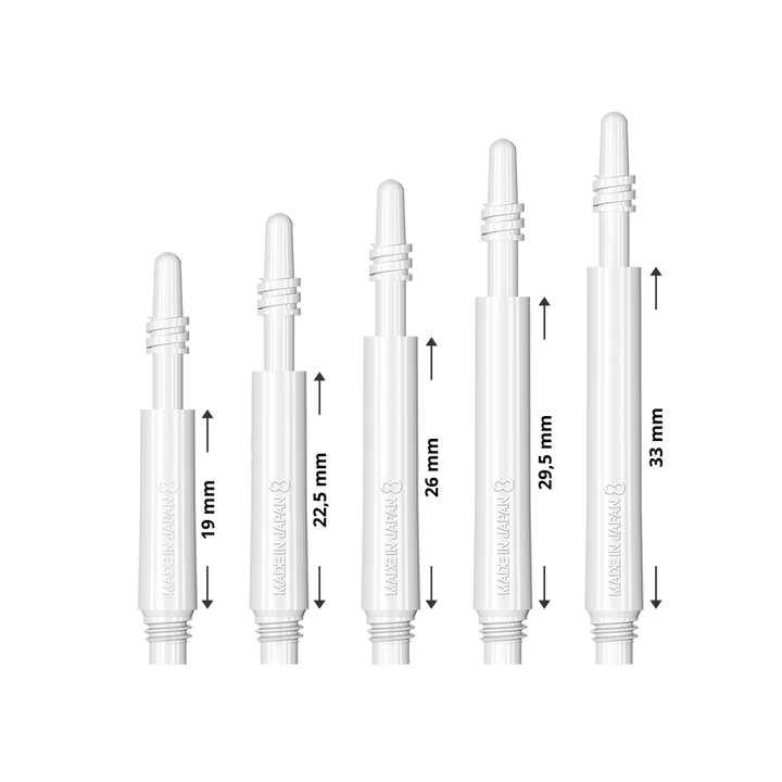 8 Flight Spin Shafts Weiß Maße