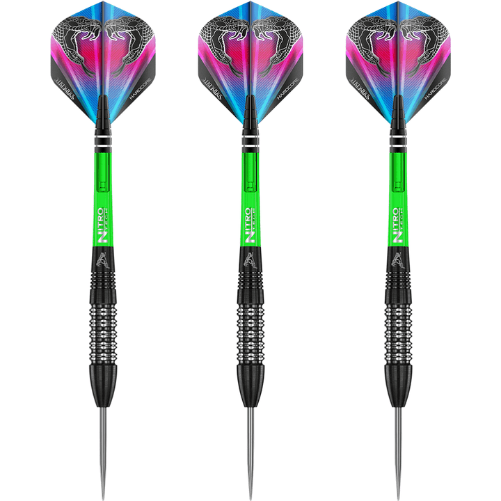 Red Dragon Peter Wright Black Strike Steeldarts Set