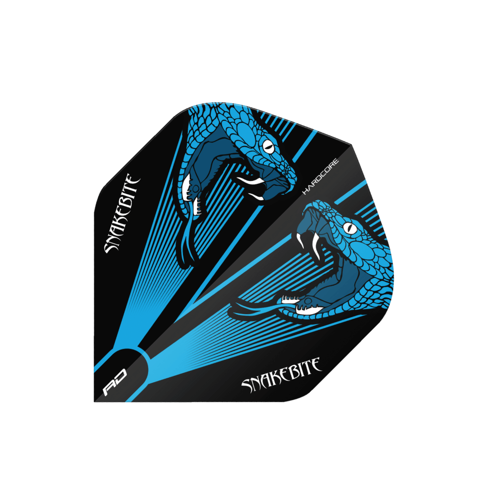 Red Dragon Peter Wright Snakebite Hardcore Twin Flights - Blau